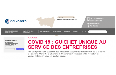 COVID 19 : GUICHET UNIQUE AU SERVICE DES ENTREPRISES