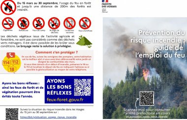 Préfecture : Plaquette les usages du feu