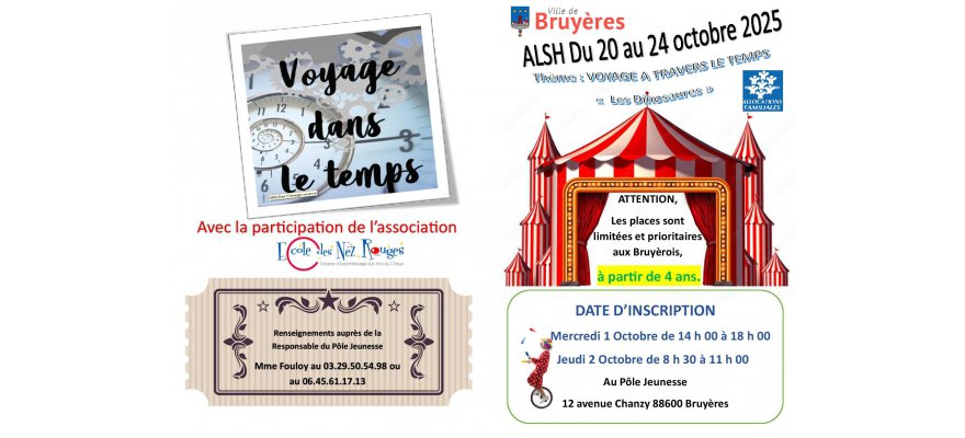 Activité service jeunesse 20 au 24 octobre