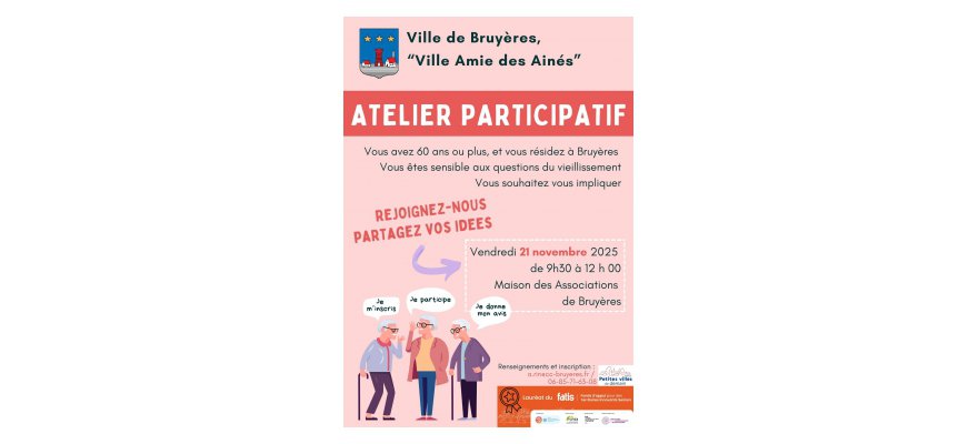 atelier participatif dans le cadre de sa démarche Ville Amie des Ainés.