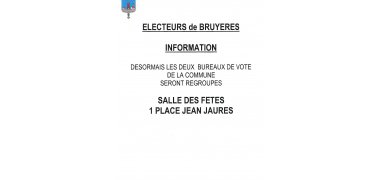 BUREAU DE VOTE MODIFIE