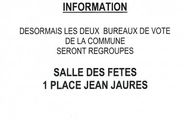 BUREAU DE VOTE MODIFIE