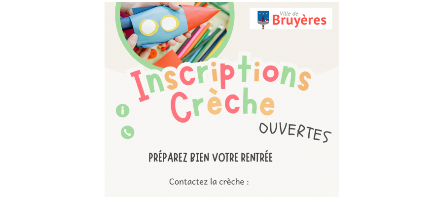 INSCRIPTIONS CRECHES 2026-2027