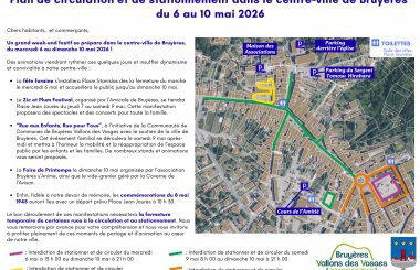 Un grand week-end festif se prépare dans le centre-ville de Bruyères 🎉: