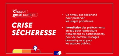 Arrêté sécheresse niveau "crise"