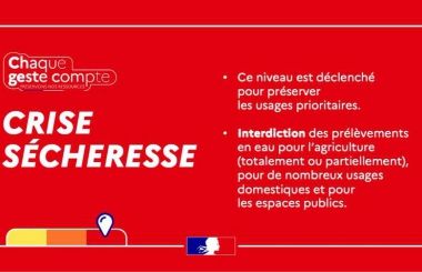 Arrêté sécheresse niveau "crise"