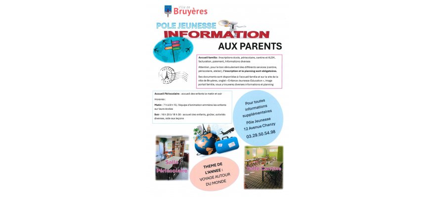 INFORMATION AUX PARENTS