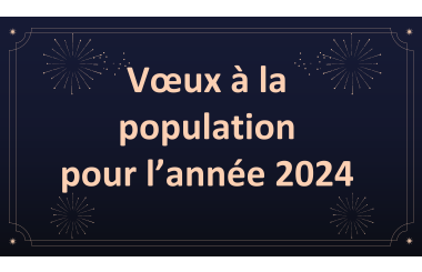 Vidéo : Présentation des voeux de la municipalité 2024