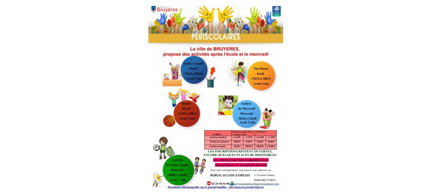 Activités du périscolaire