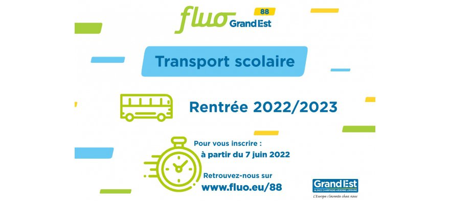 Transports scolaires - Rentrée scolaire 2022/2023