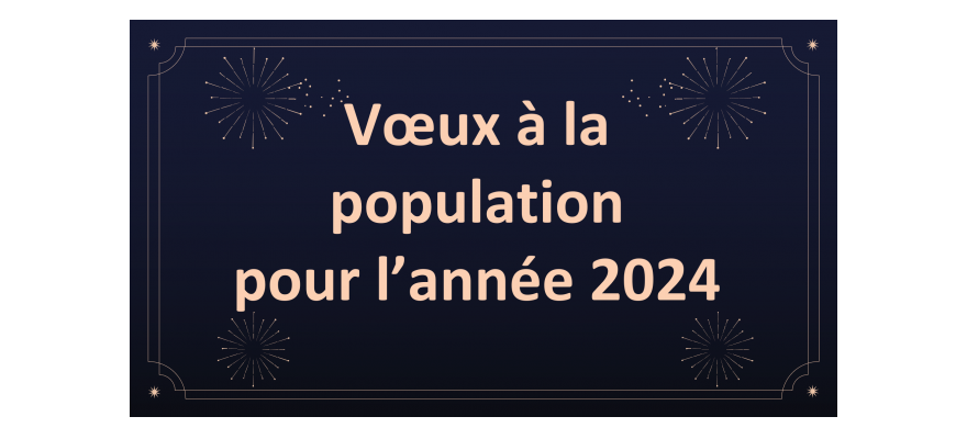 Vidéo : Présentation des voeux de la municipalité 2024