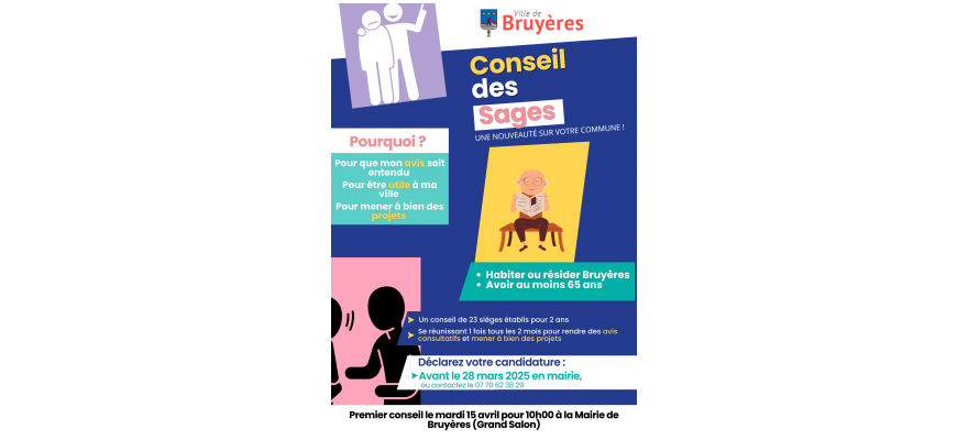 Infos - Conseil des Sages à Bruyères