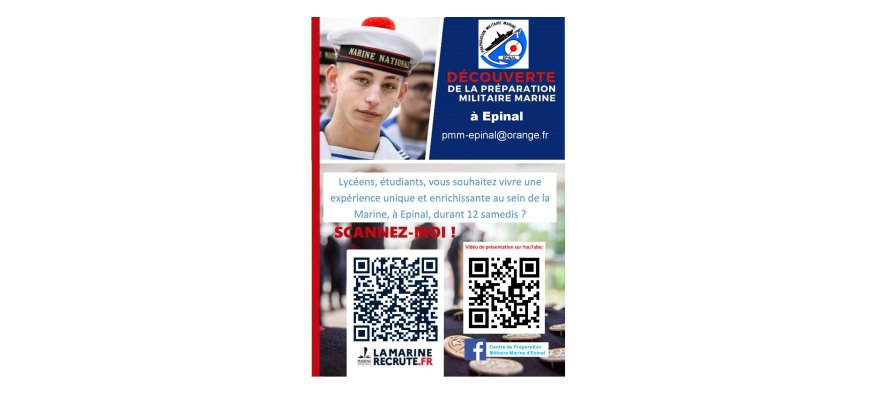 Recrutement pour le stage de Préparation Militaire Marine en octobre 2025