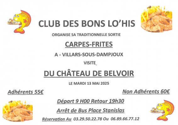 VOYAGE DES BONS LO'HIS - CARPES-FRITES 13 MAI 2025
