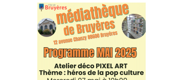 Programme médiathèque mai 2025