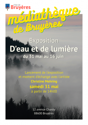 Exposition photo "D'eau et de lumière" par Christine Mehring