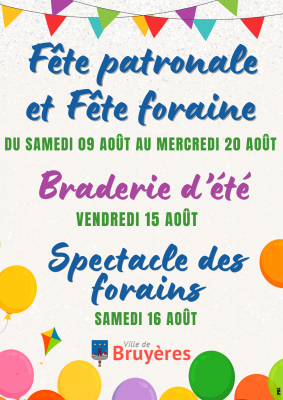 Fête foraine et patronale et Braderie d'été