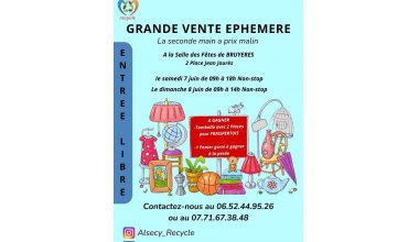 Grande vente éphémere Alcesy recycle
