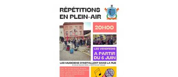 Répétitions en plein air Musique Municipale de Bruyères