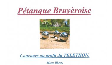 Pétanque Bruyèroise : concours au profit du téléthon