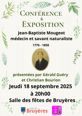 Conférence et Exposition Jean-Baptiste Mougeot