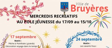 Planning septembre et octobre
