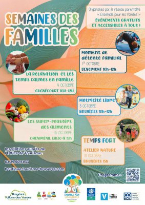 Programme de la semaine des familles du réseau Réseau Parentalité Ensemble pour les Familles