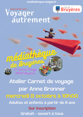 ATELIER CARNET DE VOYAGE ANIME PAR ANNE BRONNER