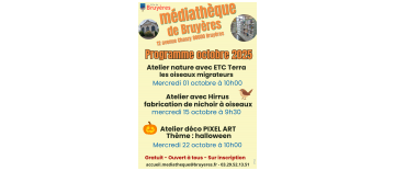 Progamme médiathèque octobre 2025