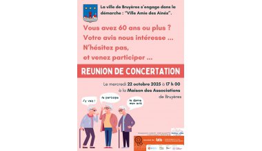 Réunion de concertation Ville amie des ainés