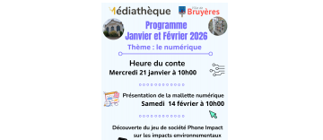 Programme médiathèque janvier-février 2026