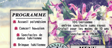 Diner spectacle : danses de Tahiti à Bruyères