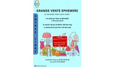 Grande vente éphemère Alsecy Recycle