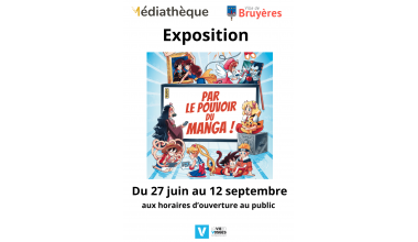 Exposition "Par le pouvoir du manga" à la médiathèque