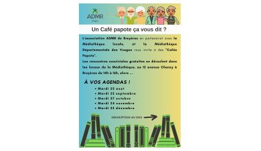 Cafés papote à la Médiathèque par l'ADMR