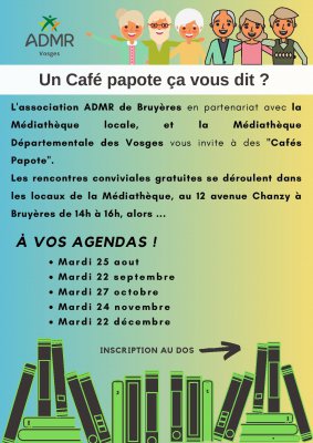 Cafés papote à la Médiathèque par l'ADMR
