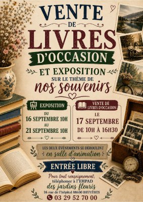 Vente de livres & exposition : EHPAD les Jardins Fleuris