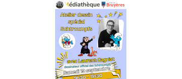 Atelier dessin spécial Schtroumpfs avec Laurent Cagniat