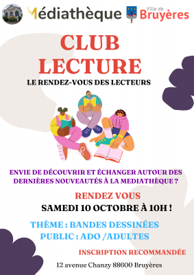 Club lecture BD ado/adulte à la médiathèque