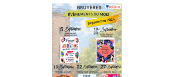 Programme du mois : septembre 2026
