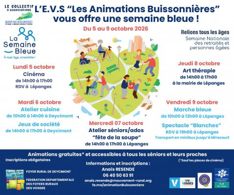 Semaine Bleue 2026 – Diffusion du programme