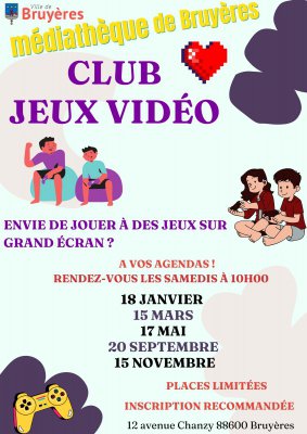 Club jeux vidéo médiathèque